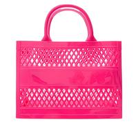 Fashion Big Capacity PVC Shopping Tote Bag Rubber Silicone Beach Clutch Nails Coffin Shape Bags(Hot Pink)