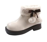 Fashion Big Kids Winter Water Proof Flat Keep Warm Boots Comfortable Shoes chausson fille 29 (Beige, 27 Little Child)