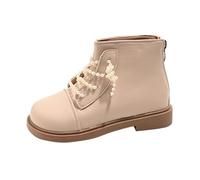 Fashion Big Kids Winter Water Proof Flat Keep Warm Boots Comfortable Shoes pantoufles garcon (White, 25 Toddler)