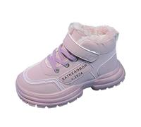 Fashion Big Kids Winter Water Proof Flat Keep Warm Comfortable Shoes Bottes De Pluie Enfant Fille (Purple, 30 Little Child)