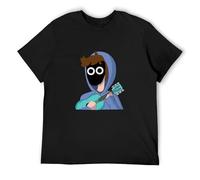 Fashion Boywithuke Stylish Casual Cartoon Unisex O-Neck 100% Cotton Short-Sleeve T-Shirts Black L
