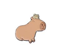 Fashion Capybaras Brooch Fun Animal Pin Unique Alloy Brooch Animal Shape Bagde Pour Une Usure De Tous Les Jours Ou Des Occasions Spéciales Badge De Fête Élégante