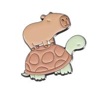 Fashion Capybaras Brooch Fun Animal Pin Unique Alloy Brooch Animal Shape Bagde Pour Une Usure De Tous Les Jours Ou Des Occasions Spéciales Badge De Fête Élégante