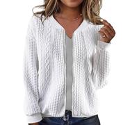 Fashion Casual Coat Couleur Couleur d'automne Spring Outwear Top pour Les Femmes (White XL)