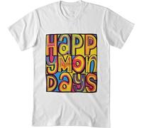 Fashion Casual T Shirt Happy Mondays t Shirt for Men DMN White S