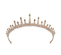 Fashion Champagne Gold Color Couronnes Accessoires de cheveux de mariage Luxury Queen Princess Tiara Diadems Femmes Hair Jewelry Bride Party Suisse (Couleur: Champagne Gold-07)