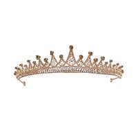 Fashion Champagne Gold Color Couronnes Accessoires de cheveux de mariage Luxury Queen Princess Tiara Diadems Femmes Hair Bijoux Bride Party Suisse (Couleur: Champagne Gold-09)