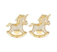 Fashion Cheval Diamant Oreille Clip Fixation pour FreeClip 1 2 Casque Cuivre Zircons Décoration Design Élégant