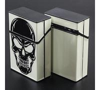 Fashion Cigarettes Boxes - Glow In The Dark Carrying Box Storage Organizer | Glow In The Dark, Luminous Cigarettes Case, Portable Case With Skull Pattern, Holds Up To 20