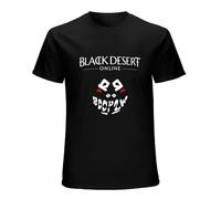Fashion Cool Men Funny Black Desert Online Merch Customized Printed 100% Cotton Short Sleeve T-Shirt Black XXL
