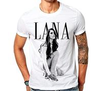 Fashion Cotton T Shirts Lana Del Rey Lana T-Shirt Short Sleeve Men's Funny Cool T-Shirt White S