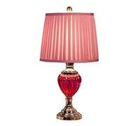 Fashion Creative Table Lamp Bedroom Bedside Lamp Living Room Study LED Table Lamp Three Switch Modes Available Red for Living Room Office Family (Color : Push Button Switch) (Remote Control Switch)