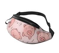 Fashion Cutepig Sac banane et poitrine réglable pour homme et femme Fermeture éclair sécurisée Léger et compact Parfait pour les voyages, le sport, la randonnée, l'extérieur, Motifs 3D, Taille unique,