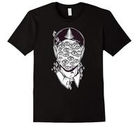 Fashion Dali Surreal Tshirt Noir Retro Eyes on Face Tattoo Art Tee Tee Shirt T-Shirt Black M