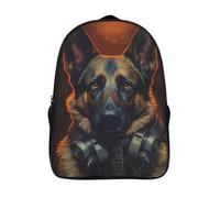 fashion décontracté cartable scolaire porter une armure sac à dos imprimé en 3d 2 compartiment berger allemand 12 ans et plus garçons filles sac à dos campus-16,pour les voyages les affaires