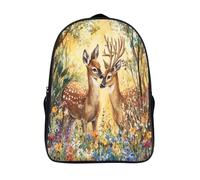 fashion décontracté étudiants sac d'école pour adultes adolescents faune sac à dos 3d imprimé 2 compartiment couple de cerfs des bois one piece sacs à dos-16,pour les voyages les affaires