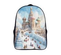 fashion décontracté imperméable école sacs 12 ans et plus fille garçons hiver 3d imprimé sacs d'école 2 compartiment scène de la cathédrale one piece sacs à dos-16,pour les voyages les affaires