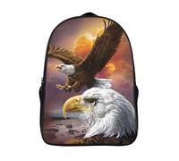 fashion décontracté sac à dos coucher de soleil pour adolescent et adulte imperméable école sacs 2 compartiment les aigles volent imprimé 3d sac à dos-16,pour l'école les voyages les affaires