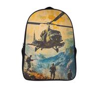 fashion décontracté sac à dos imperméable 2 compartiment militaire cartable fille primaire hélicoptère 12 ans et plus garçons filles 3d imprimé sacs d'école-16,pour l'école les voyages les affaires