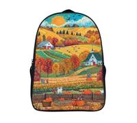 fashion décontracté sac d'école loisirs paysages d'automne sac d'école imprimé en 3d 2 compartiment ferme 12 ans et plus garçons et filles mode sac à dos-16,pour les voyages les affaires