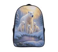 fashion décontracté voyage sac à dosc faune pour adolescent imperméable école sacs 2 compartiment famille d'ours polaires sacs à dos imprimé en 3d-16,les enfants pour les voyages les affaires