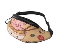 Fashion Delicious Sweet Ramen Sac banane et poitrine réglable pour homme et femme Fermeture éclair sécurisée Léger et compact Parfait pour les voyages, le sport, la randonnée, l'extérieur, Motifs 3D,