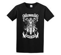 Fashion Design 40Th Birthday Motorcycle Born to Ride Since 1975 Men Simple Tshirt Black S