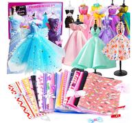 Fashion Design Kit,1200+Pcs Création de Mode Couture Enfants,Kit de Création de Mode pour Filles Fashion Designer Enfant avec Mannequin Couture Kits pour Cadeau Fille 6-12+Ans