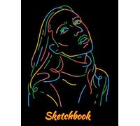 FASHION DESIGN SKETCHBOOK: Beautiful multi-colored line art design. Large Sketch Pad for drawing, sketching, doodling, writing. Simple Sketchbook for ... for women. Art Sketchbook for school