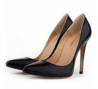 Fashion Elegant Work Femmes Pumps Spring Automne Pointed Toe Slip on Stilettos High Heels Big Size Crocodile Match Shoes-Women Chaussures, 41