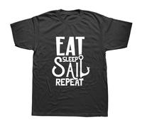 Fashion Evolution Sail Boat T-Shirt Men Black XXL