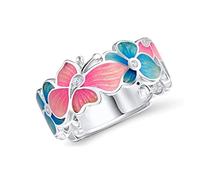Fashion femelle Butfly Flower Ring Trend Fashion Charm Ring Party Club Bijoux Accessoires Anillos