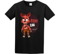 Fashion Five Night's at Freddy's Foxy Printing Custom Cotton Round Neck Shirt for Men T Shirt