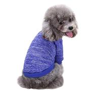 Fashion Focus On - Vêtements en tricot doux et épais et chaud pour chien (taille XL, bleu foncé)