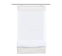 FASHION FOR HOME Wohnprofi Sheena easyFIX Store occultant avec Crochets pour fenêtre, Blanc, 140 x 45 cm