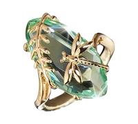Fashion Gold Pearl Zircon Ladies Ring Joint Ring Jewelry Trousse Bagues Bijoux (Gold, 8)