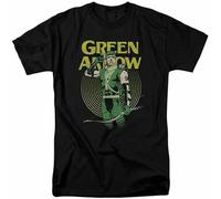 Fashion Green Arrow Pull T Shirt Comic Book Tee Black 3XL