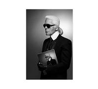 Fashion Guru Karl Lagerfeld 2 Poster décoratif sur toile pour salon, chambre à coucher 30 × 45 cm Sans cadre Style 1