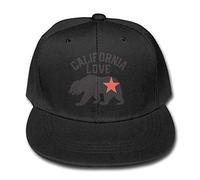 Fashion Home_UK Children California Love Bear Unisex Plain Snapback Baseball Hat Adjustable One Size Black