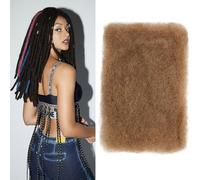 FASHION IDOL Afro Kinkys Bulk Human Hair for Dreadlock Extensions Loc Repair Braiding Twist Afro Kinky Human Hair for Locs 1 Pack 50 Gram 1.8 Oz One and Three Pack for Sale