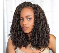 FASHION IDOL Kinky Curly V Bulk Cheveux humains pour Twist Braids Dreadlock Extensions Loc Repair Afro Kinky Curly Cheveux humains à tresser 3 Bulk 3oz