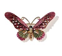 Fashion Insect Color Rhingestone Butfly Collar Brooch Pin Femme Corsage Bilan Party Bijoux Gift