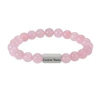 FASHION ITEM Bracelets de perles personnalisés pour couples - Nom personnalisé - Bracelet d'amitié fait à la main pour la Saint-Valentin, Noël et la fête des pères, One Size, Coton, Pas de gemme