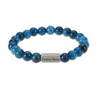 FASHION ITEM Bracelets de perles personnalisés pour couples - Nom personnalisé - Bracelet d'amitié fait à la main pour la Saint-Valentin, Noël et la fête des pères, One Size, Coton, Pas de gemme