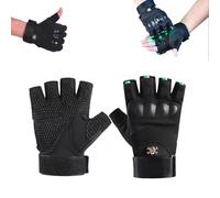 FASHION ITEM Gants imperméables avec lampe de poche LED pour homme, femme et enfant - Gants avec lumières au bout des doigts pour la pêche, le camping, le bricolage, la mécanique et plus encore (vert