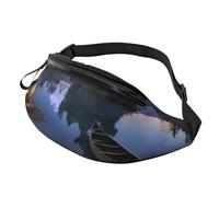 Fashion Lake Sac banane pour homme et femme - Grand sac banane avec poches zippées - Sac de taille réglable pour fitness, exercice, escalade, course à pied, randonnée, promenade du chien en plein air