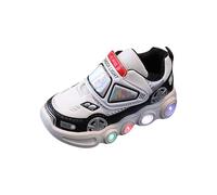 Fashion LED Light Baby Shoes Casual Enfants Chaussures Garçons Filles Sandals Soft Kids Sports Shoes Outdoor Chaussures de Sport Fille, Blanc., 22 EU