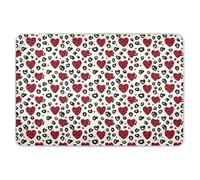 Fashion Love - Housse de matelas à langer extra large réutilisable avec imprimé léopard rouge, très absorbant, antidérapant, pour nourrisson et tout-petit, 132,1 x 86,4 cm (L x l)