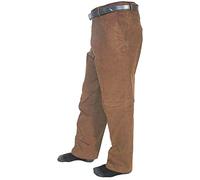 Fashion Mark Pantalon en velours côtelé confortable standard extensible avec poche avant pour homme, camel, 42W x 31L