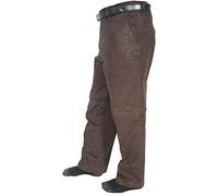 Fashion Mark Pantalon en velours côtelé confortable standard extensible avec poche avant pour homme, marron, 36W x 31L